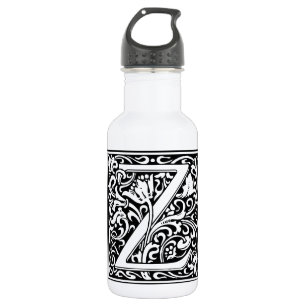 Letter Z Mediaeval Monogram Art Nouveau 532 Ml Water Bottle