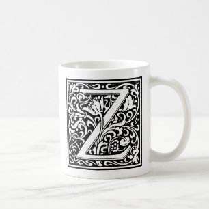Letter Z Mediaeval Monogram Art Nouveau Coffee Mug