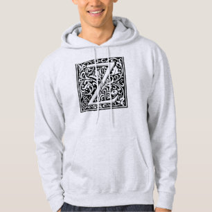 Letter Z Mediaeval Monogram Art Nouveau Hoodie