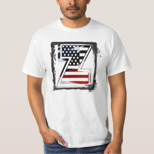 Letter Z Monogram Patriotic T-Shirt