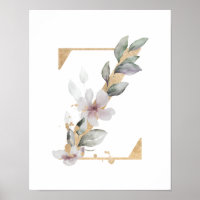 Letter Z Monogram Poster