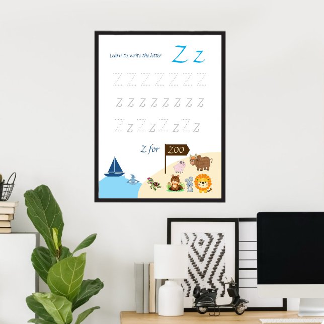 Letter Z Tracing Poster for Kids (Creator Uploaded)
