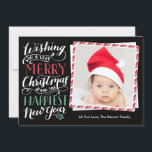 Lettered Christmas Collection Holiday Card<br><div class="desc">Send your holiday greetings in style with this 1-photo holiday card featuring hand lettered calligraphy artwork on a black background. Opt for an extra luxurious touch with textured paper or a die-cut shape.</div>