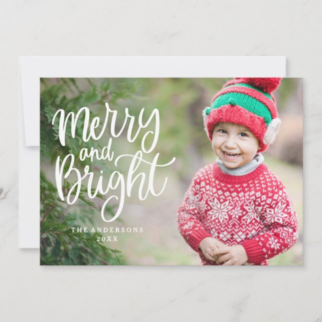 Lettered Holiday Photo Card (Front)