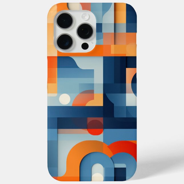 Letterforms in blue and orange Case-Mate iPhone case (Back)