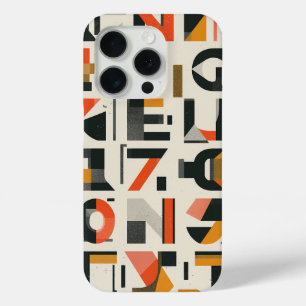 Letterforms, whole and fragmented iPhone 15 pro case