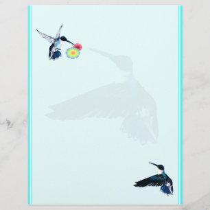 Letterhead 11x8.5 For The Love Of Hummingbirds