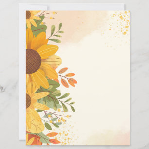 letterhead ,Floral letterhead paper