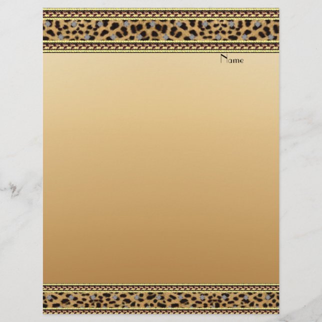 Letterhead Gold Leopard Border (Front)