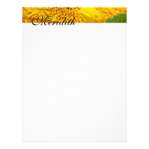 Letterhead Personalise Your Name Sunflowers Flyer