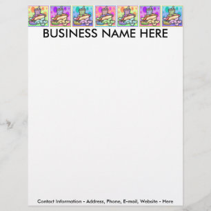 Letterhead - Pop Art Hot Dog with Chips and a Drin