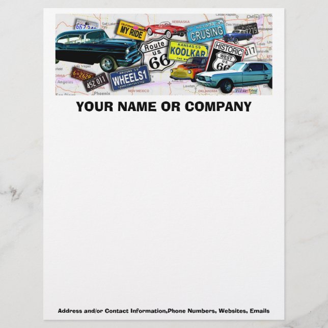 Letterhead - Route 66 Classic Cars (Front)