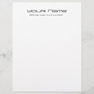 Letterhead Stationery Basic Paper/ White Design
