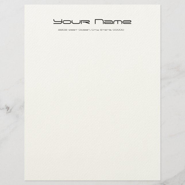 Letterhead Stationery Felt Paper/ Cream Colour (Front)
