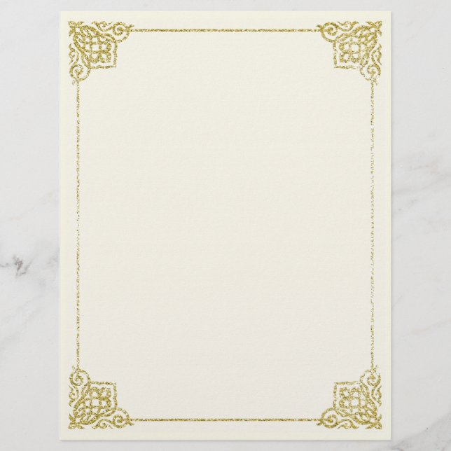 Letterhead stationery Writing paper 8,5x11 Elegant (Front)