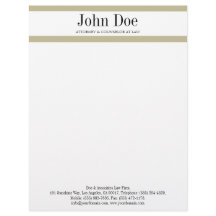 Letterhead Tan Stripes - Matching Business Card