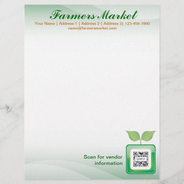 Letterhead Template Farmer's Market (Front)