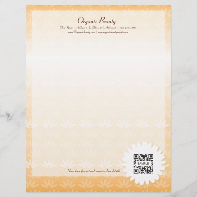 Letterhead Template Organic Beauty (Front)