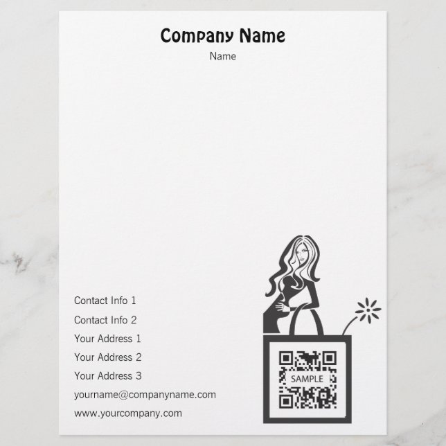 Letterhead template Shop Girl (Front)