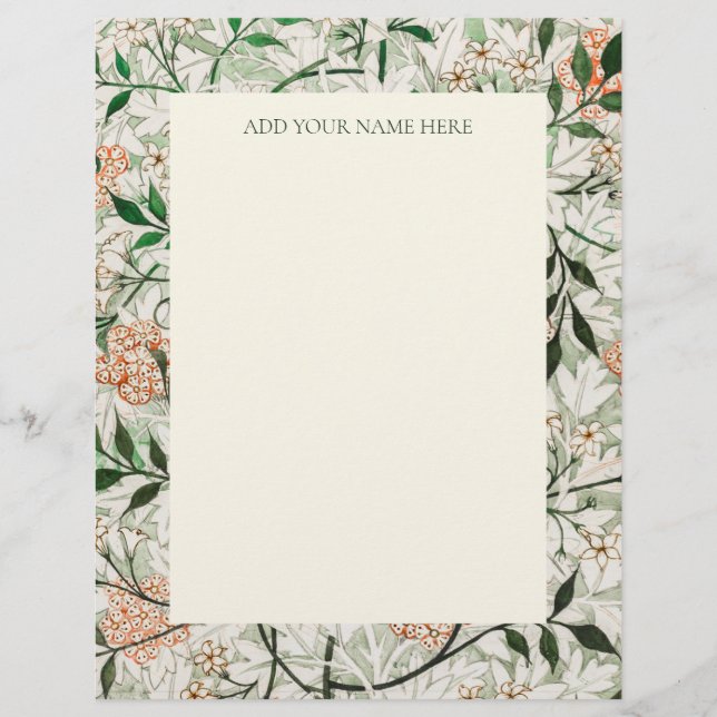 LETTERHEAD : WILLIAM MORRIS : "JASMINE" (Front)