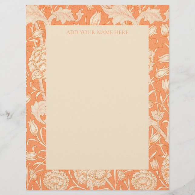 LETTERHEAD : WILLIAM MORRIS : "WILD TULIP" (Front)