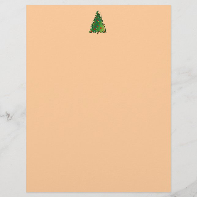 Letterhead with Christmas Tree Decoration (Front)