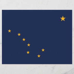 Letterhead with Flag of Alaska, USA
