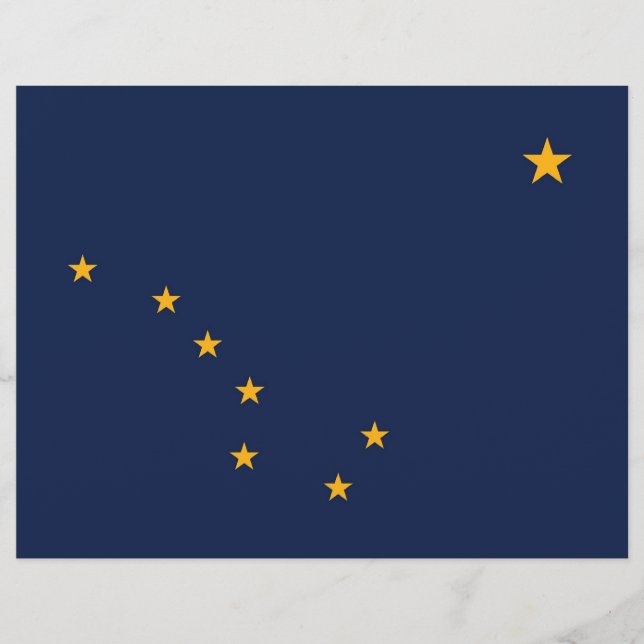 Letterhead with Flag of Alaska, USA (Front)