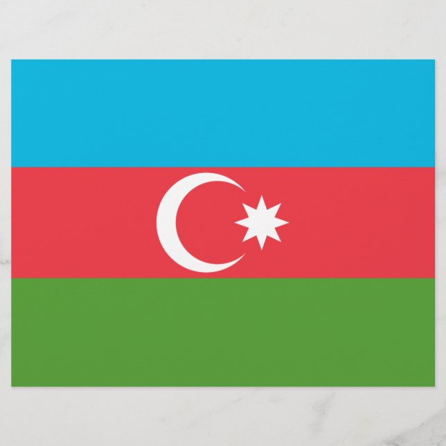 Letterhead with Flag of Azerbaijan (Front)