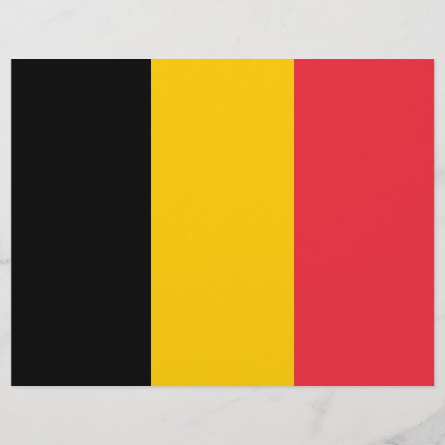 Letterhead with Flag of Belgium (Front)