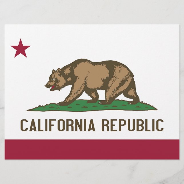 Letterhead with Flag of California, USA (Front)