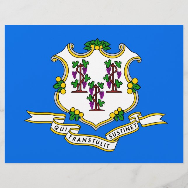 Letterhead with Flag of Connecticut, USA (Front)