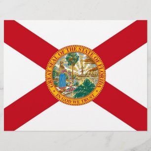Letterhead with Flag of Florida, USA