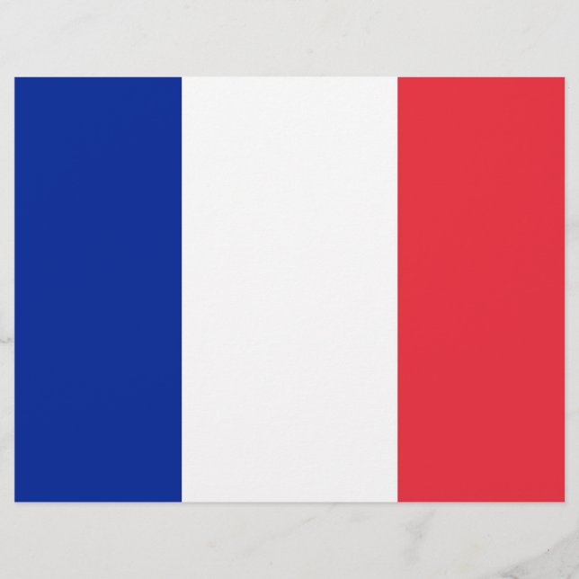 Letterhead with Flag of France (Front)