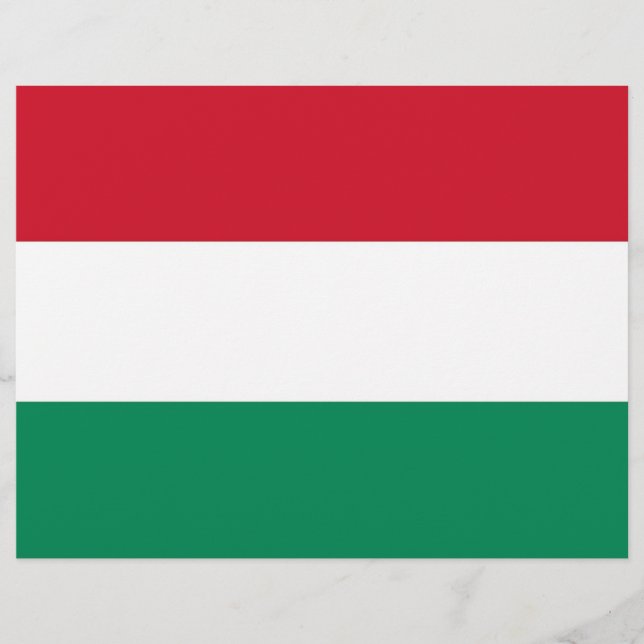 Letterhead with Flag of Hungary (Front)