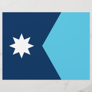 Letterhead with Flag of Minnesota, USA