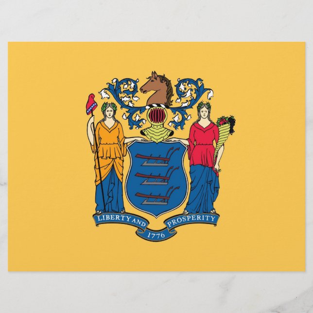 Letterhead with Flag of New Jersey, USA (Front)