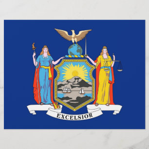 Letterhead with Flag of New York, USA