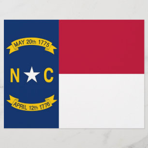 Letterhead with Flag of North Carolina, USA