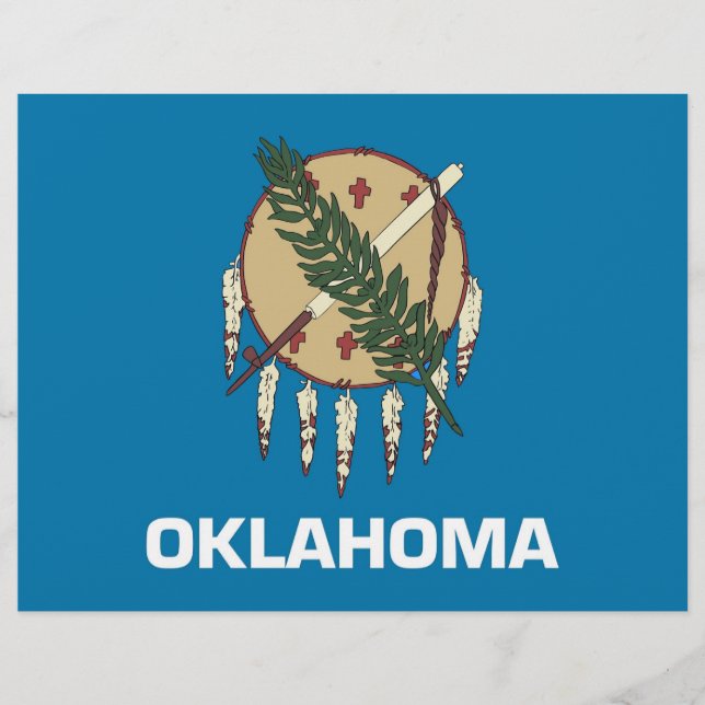Letterhead with Flag of Oklahoma, USA (Front)