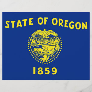 Letterhead with Flag of Oregon, USA