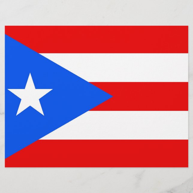 Letterhead with Flag of Puerto Rico, USA (Front)