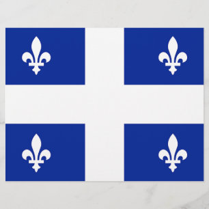 Letterhead with Flag of Quebec, Canada