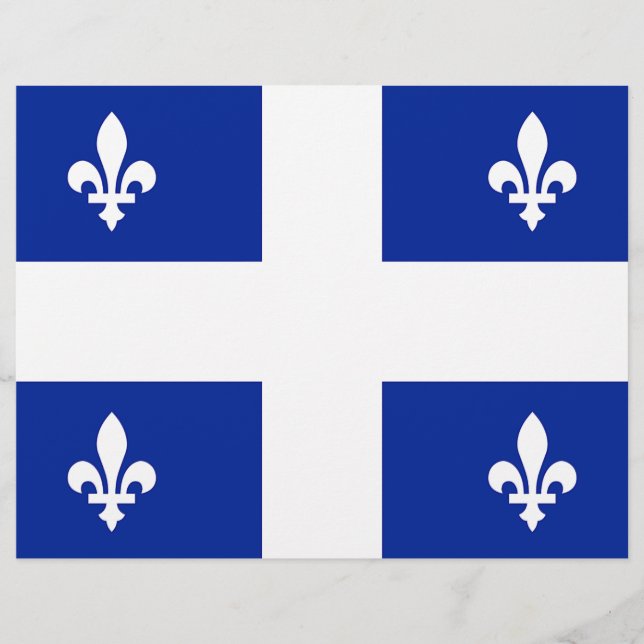 Letterhead with Flag of Quebec, Canada (Front)