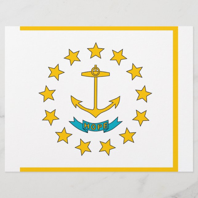 Letterhead with Flag of Rhode Island, USA (Front)