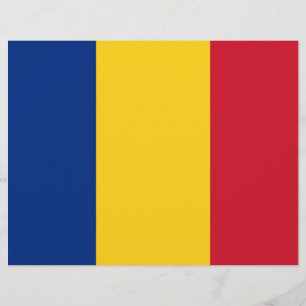 Letterhead with Flag of Romania