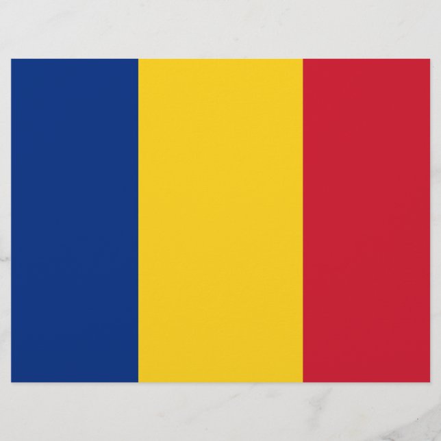 Letterhead with Flag of Romania (Front)