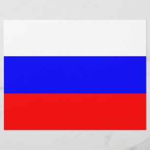 Letterhead with Flag of Russia