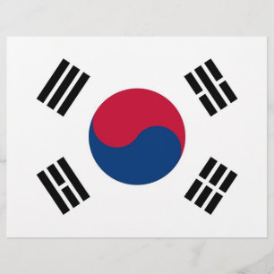 Letterhead with Flag of South Korea