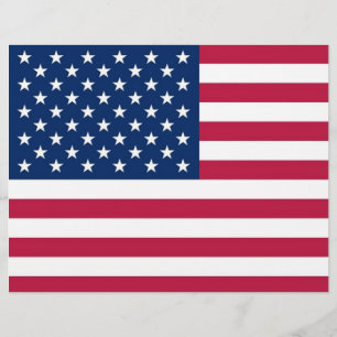 Letterhead with Flag of United States of America